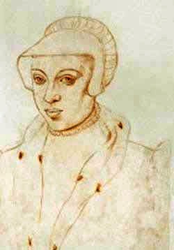 Christine de Danemark - Portrait tiré du Recueil d'Arras